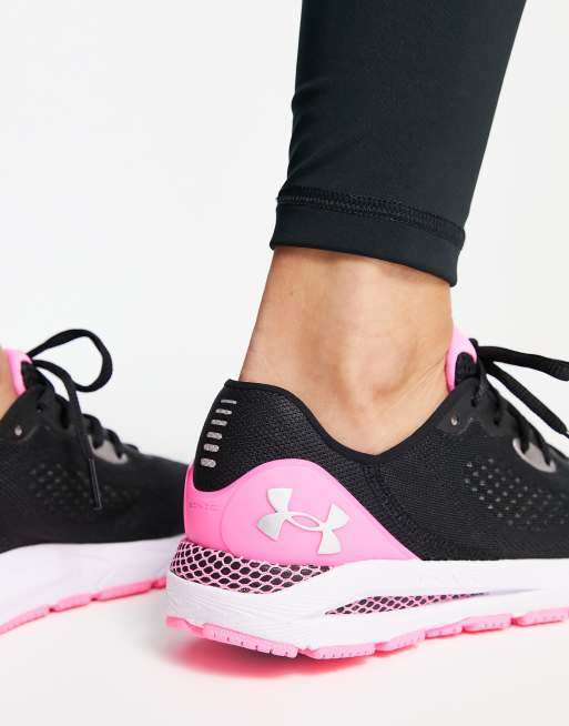 Black and pink shop under armour shoes