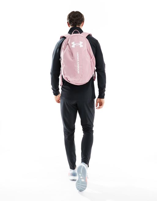 Under Armour Hustle Lite backpack in pink