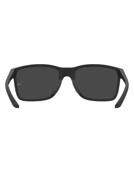 Under Armour - Hustle XL - Gafas de sol negras rectangulares con lentes grises, 3 de 4