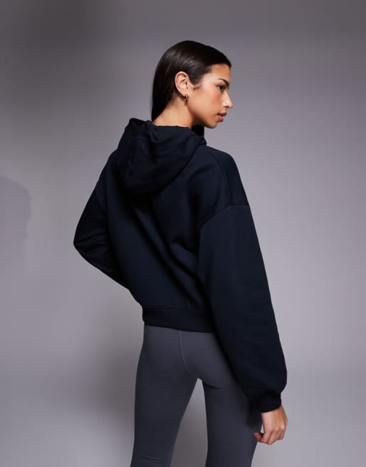 Under Armour – Icon – Czarna bluza z kapturem i zamkiem pod szyją, 4 z 4