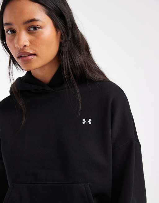 Under Armour Icon fleece hoodie in black, 4 of 4