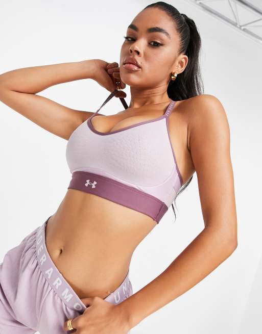Under Armour - Infinity - Bedekte bh met lage ronde hals in paars