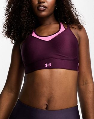Under Armour Infinity Mesh Low support sports bra in purple - ASOS Price Checker