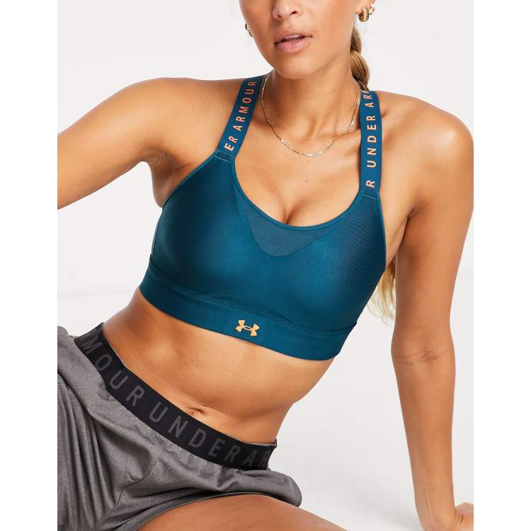 Under Armour Infinity high support sports bra in green