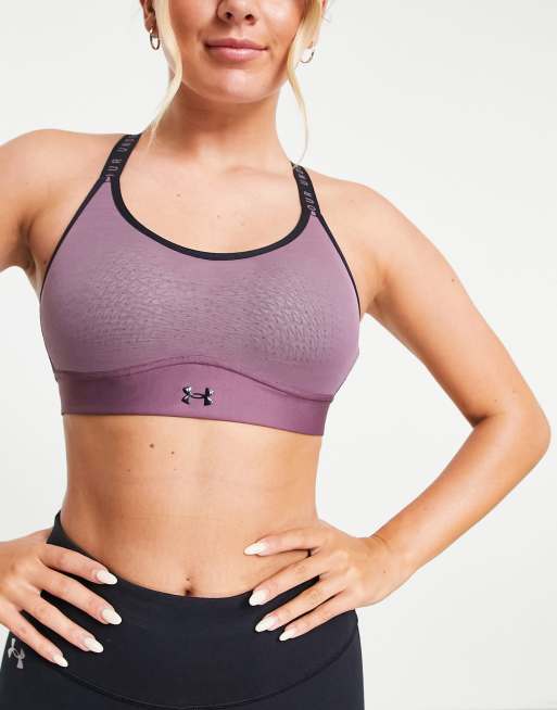 Under Armour Infinity mid bra in plum , 2 of 4