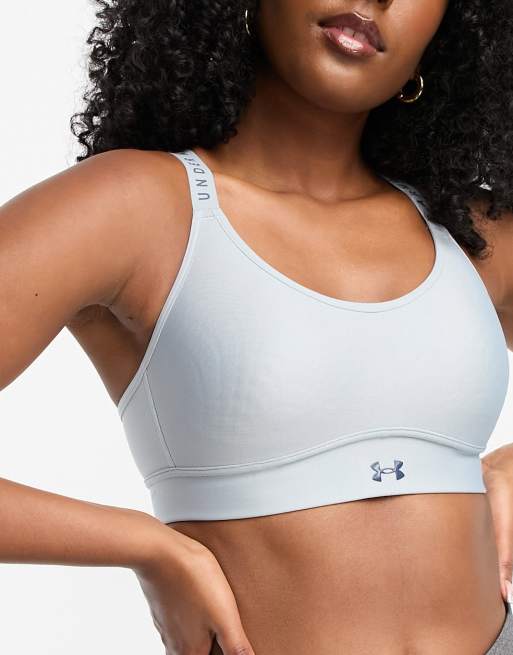  UA Infinity Mid Covered, White - sports bra