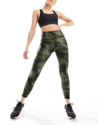 Under Armour - Knöchellange Leggings in Khaki mit Military-Muster-Grün