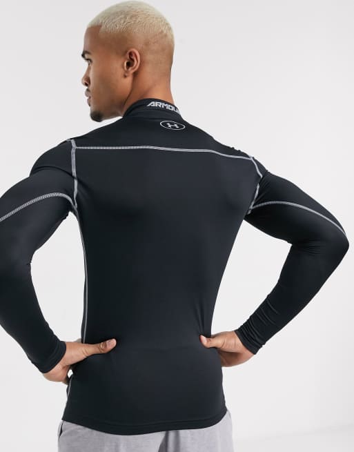 Under Armour Langarmliges Base Layer Oberteil in Schwarz ASOS