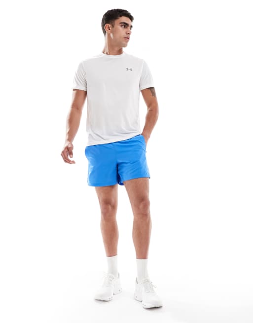Under Armour Launch 5-inch shorts in blue, 3 of 5