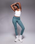 [Under Armour] Under Armour Launch leggings in jasper blue XS BLUE