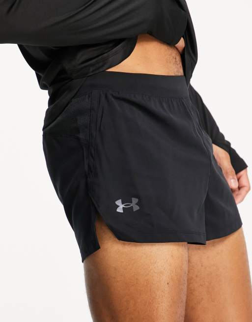 Under Armour launch split shorts in black ASOS