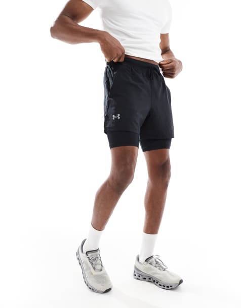 Under Armour – Launch – Svarta 2-i-1-shorts, 5 tum - view 1