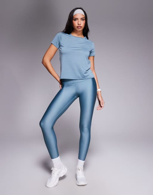 Under Armour Launch t-shirt in jasper blue and reflective  , 2 of 4