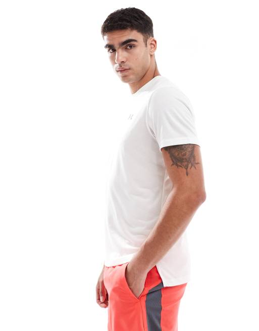 Under Armour Launch t-shirt in white and reflective  