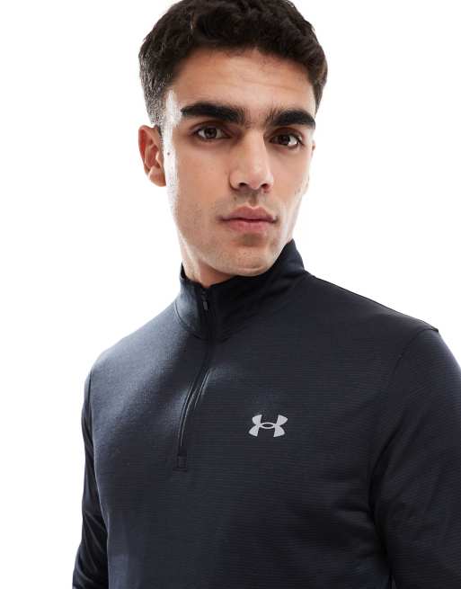 Under Armour - Launch - T-shirt met korte rits in zwart met reflecterend detail, 4 van 4