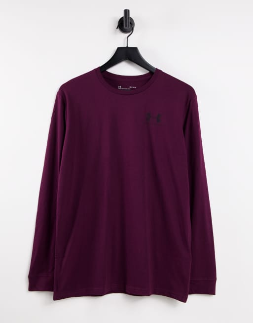 Maroon under armour long sleeve sale