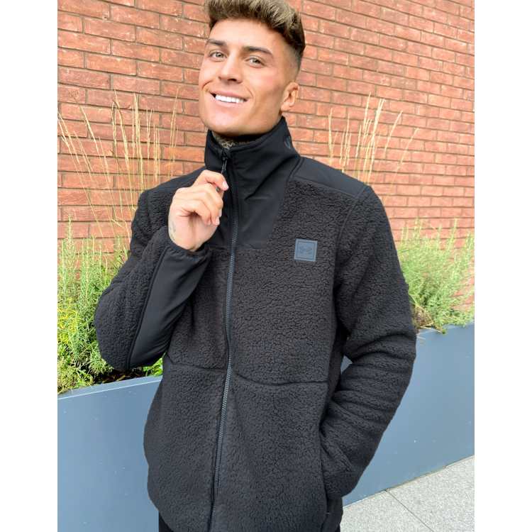 Under armour shop black fleece jacket