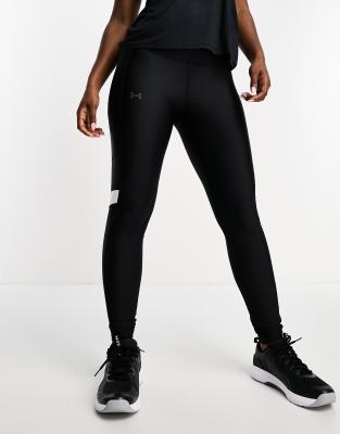 Under Armour - Leggings in Schwarz mit Einsatz aus Netzstoff