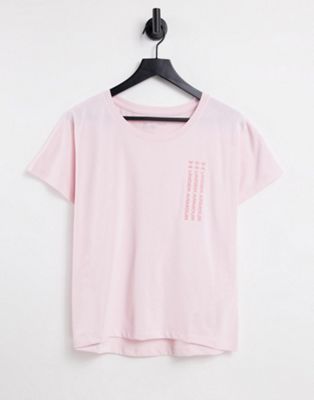 Tops Under Armour - Live Repeat - T-shirt à motif graphique - Rose