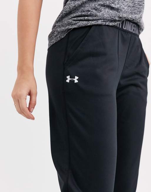 Under Armour logo waistband joggers in black