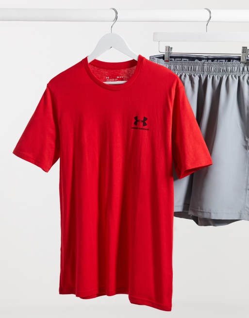 T shirt best sale under armour rouge