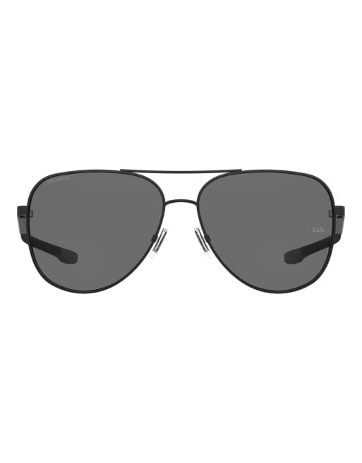 Under Armour lunettes de soleil pilote avec verres polarisés gris en noir, 2 de 7