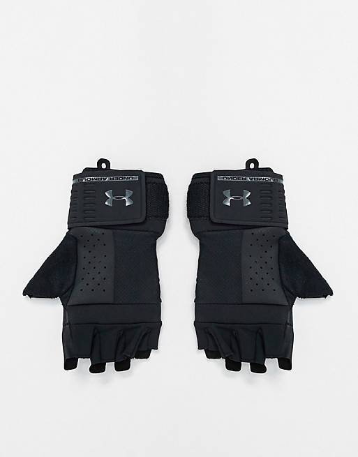 Men Gloves/Under Armour men's weightlifting gloves in black 