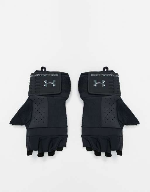 Under Armour men's weightlifting gloves in black ASOS