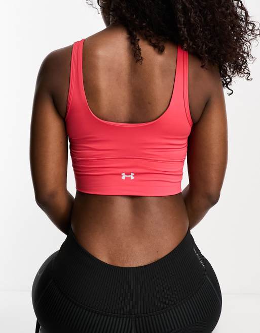 Under Armour Meridian Fitted Crop Tank Top in red