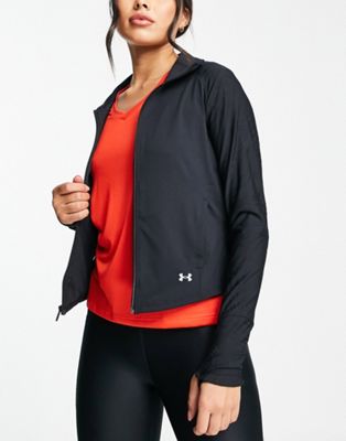 Under Armour Meridian jacket with grey marble print in black