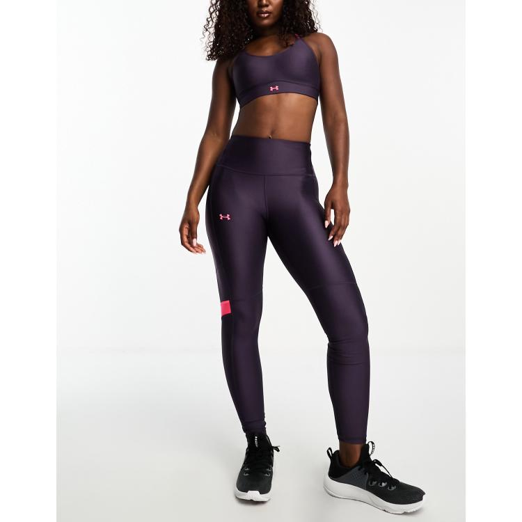 Under Armour HeatGear Womens Long Training Tights - Purple