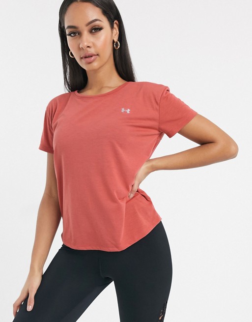 Under Armour mesh t-shirt in pink