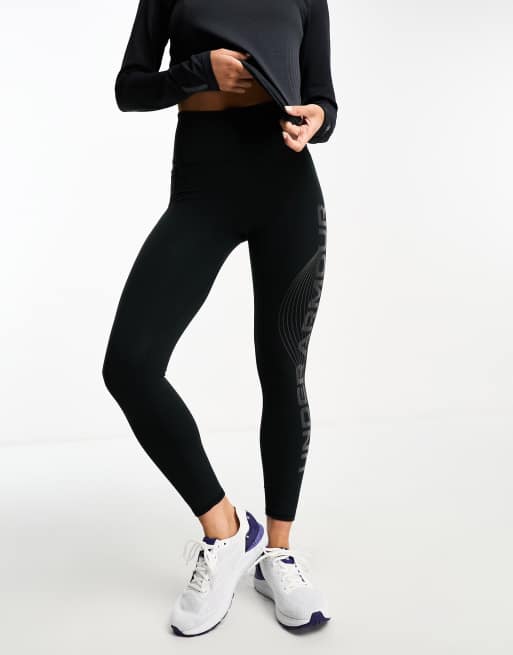 Under Armour Motion ankle branded leggings in black