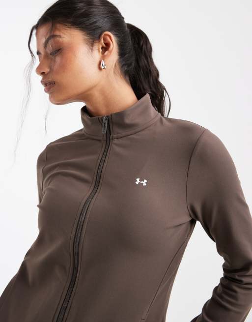 Under Armour Motion full-zip training top in brown, 2 of 4