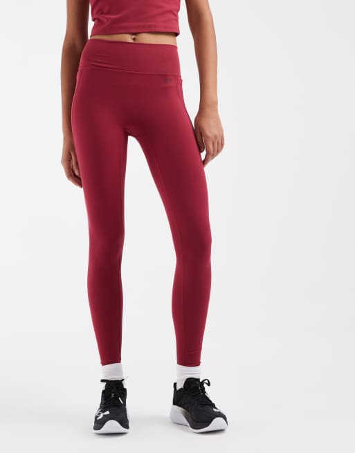 Under Armour Motion leggings in burgundy, 2 of 5