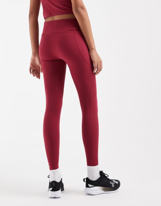 Under Armour Motion leggings in burgundy, 4 of 5