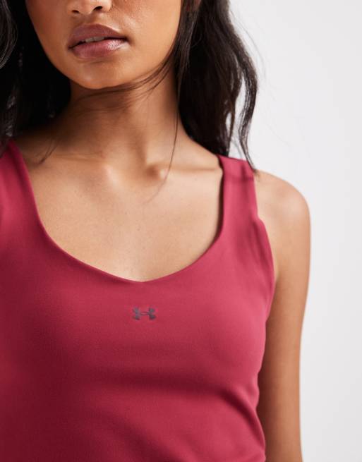 Under Armour Motion tank top in burgundy, 3 of 4