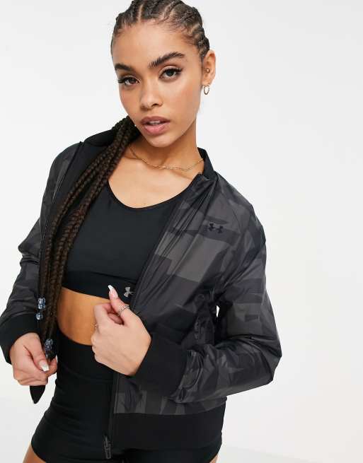 Under Armour - Move - Vendbar bomber i sort og grå