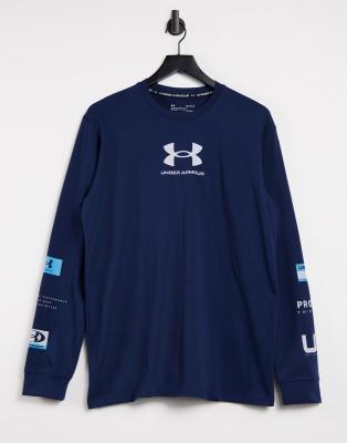 navy blue under armour t shirt