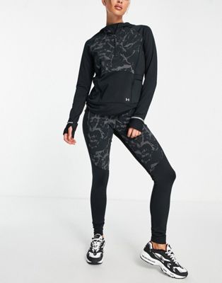 Under Armour Outrun The Cold leggings in black print