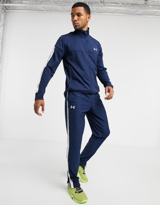 Under Armour Pantalon de surv tement style sport en piqu Bleu marine