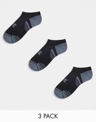 Under Armour Performance 3 pack trainer socks in black - ASOS Price Checker