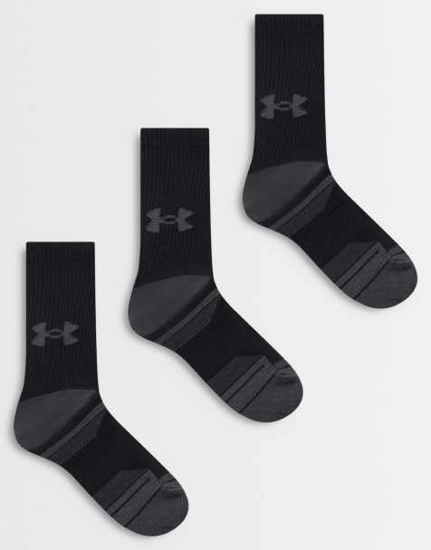 Under Armour Performance 3-pak skarpetek z okrągłym ściągaczem w czerni - view 1
