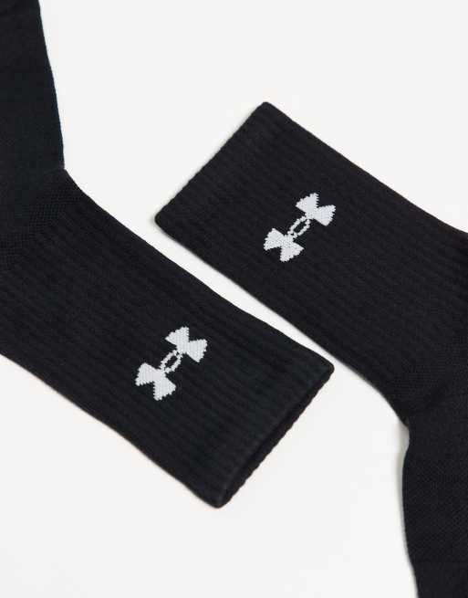 Under Armour – Performance – 3er-Pack Crew-Socken in Schwarz, 3 von 3
