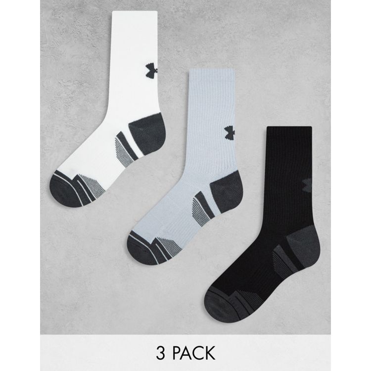 calcetines Under Armour Performance Tech Crew 3 Pack - Black/Black 