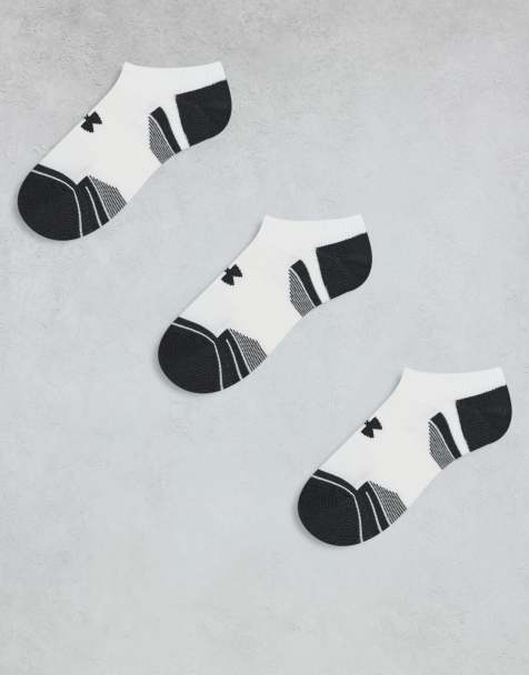Under Armour - Performance Tech - Set van 3 paar enkelsokken in wit en grijs - view 1