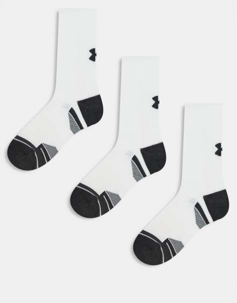 Under Armour – Performance Tech – Zestaw 3 par biało-szarych skarpetek - view 1
