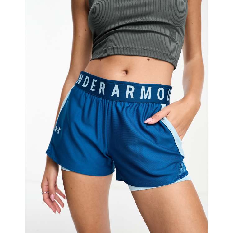 Under Armour Play Up 2 in 1 shorts in blue