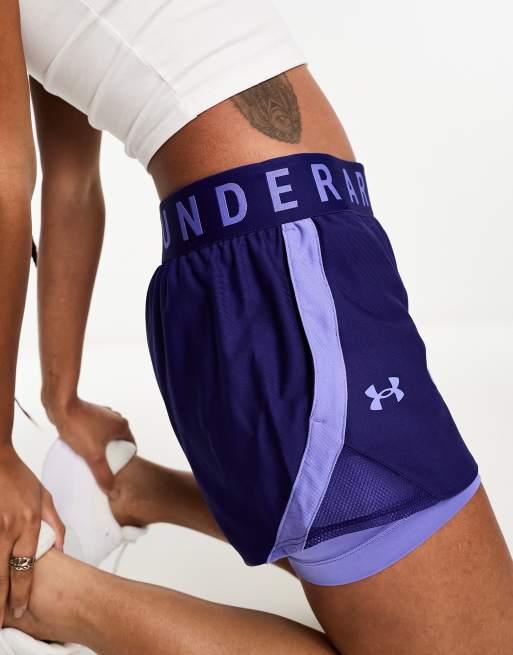 Under Armour Play Up 2-in-1 Shorts in purple