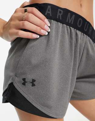 Under Armour - Play Up 3.0 - Shorts in Grau und Schwarz-Black